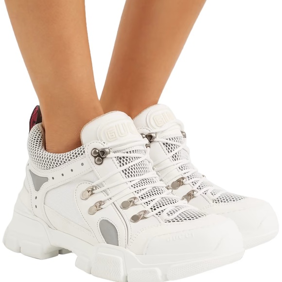 Gucci Flashtrek White Sneakers With Removable Crystals size 10 - Picture 9 of 14